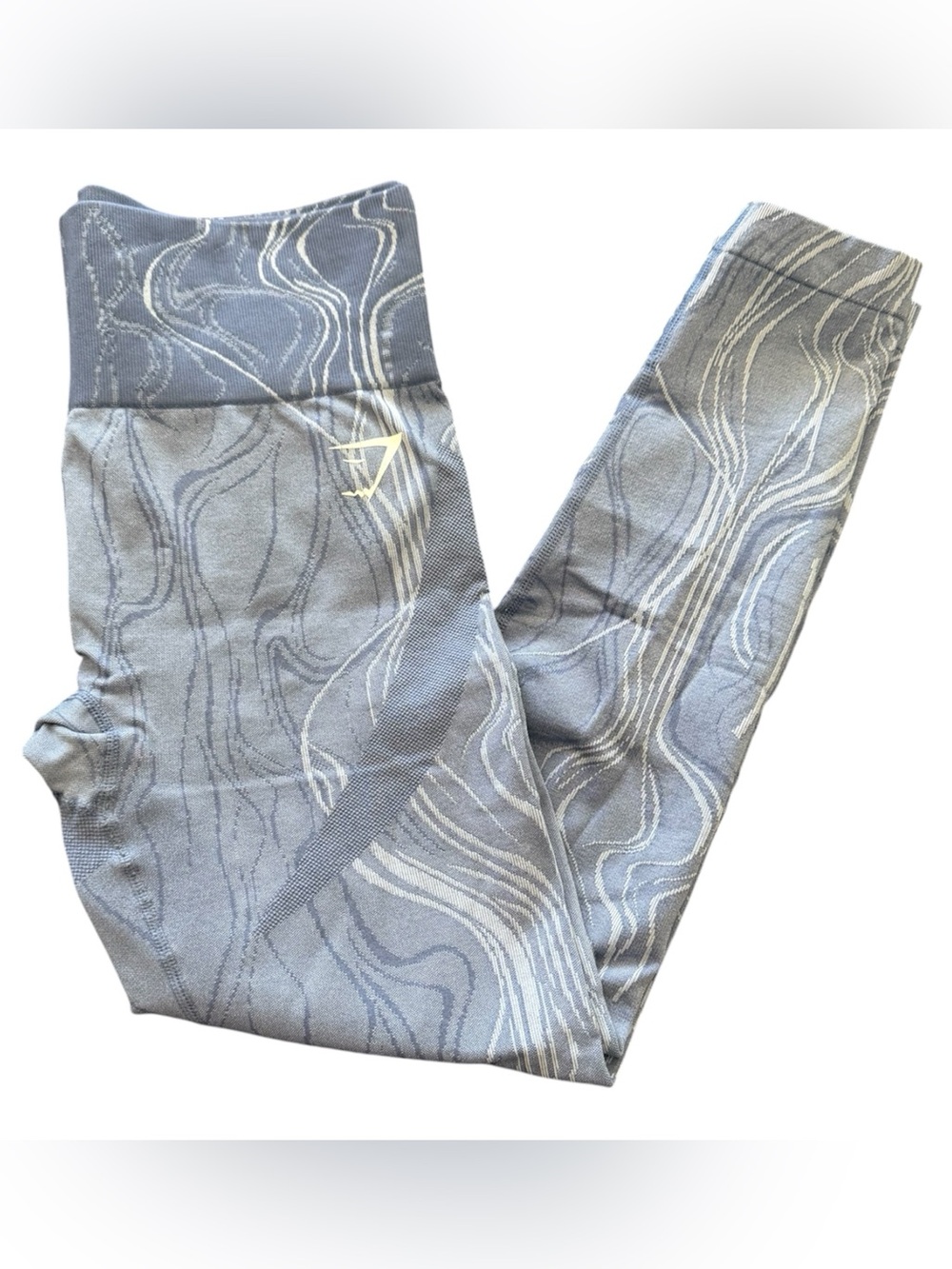 Gymshark Blue Wave-Print Leggings